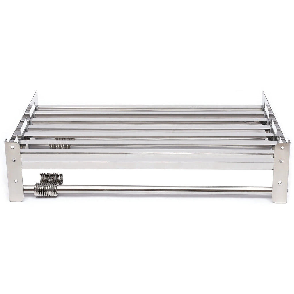 Wall Mount Microwave Oven Shelf Storage Bracket with 12 Hook Stainless O6040