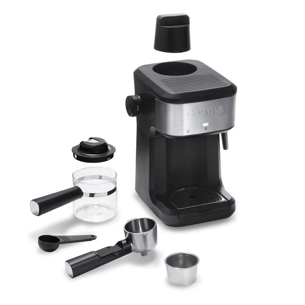 4-Shot Steam Espresso, Cappuccino, and Latte Maker with Frothing Wand G20198