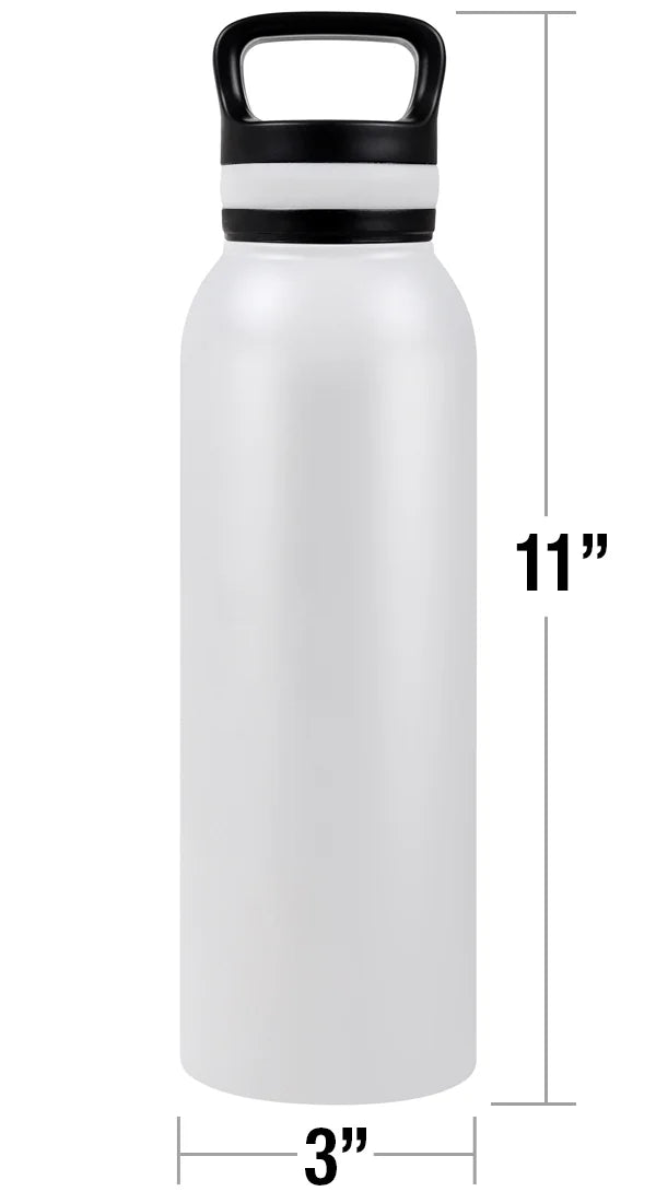 24 oz Insulated Stainless Steel Water Bottle with Loop Cap A212