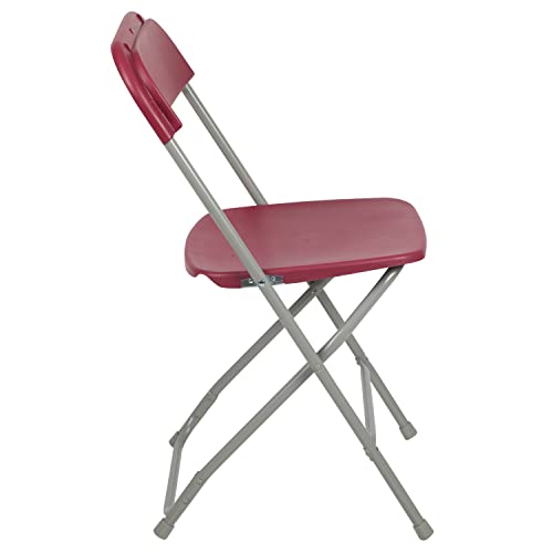 Set of 2 White Plastic Folding Chairs B2657