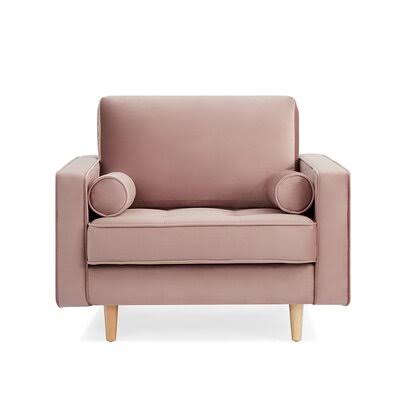 Blush Pink Fabric Armchair H219228