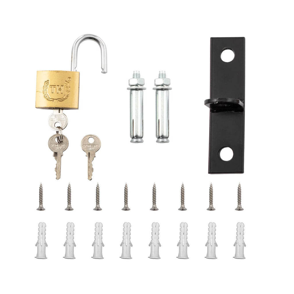 Folding Steel Security Gate with Padlock F457158