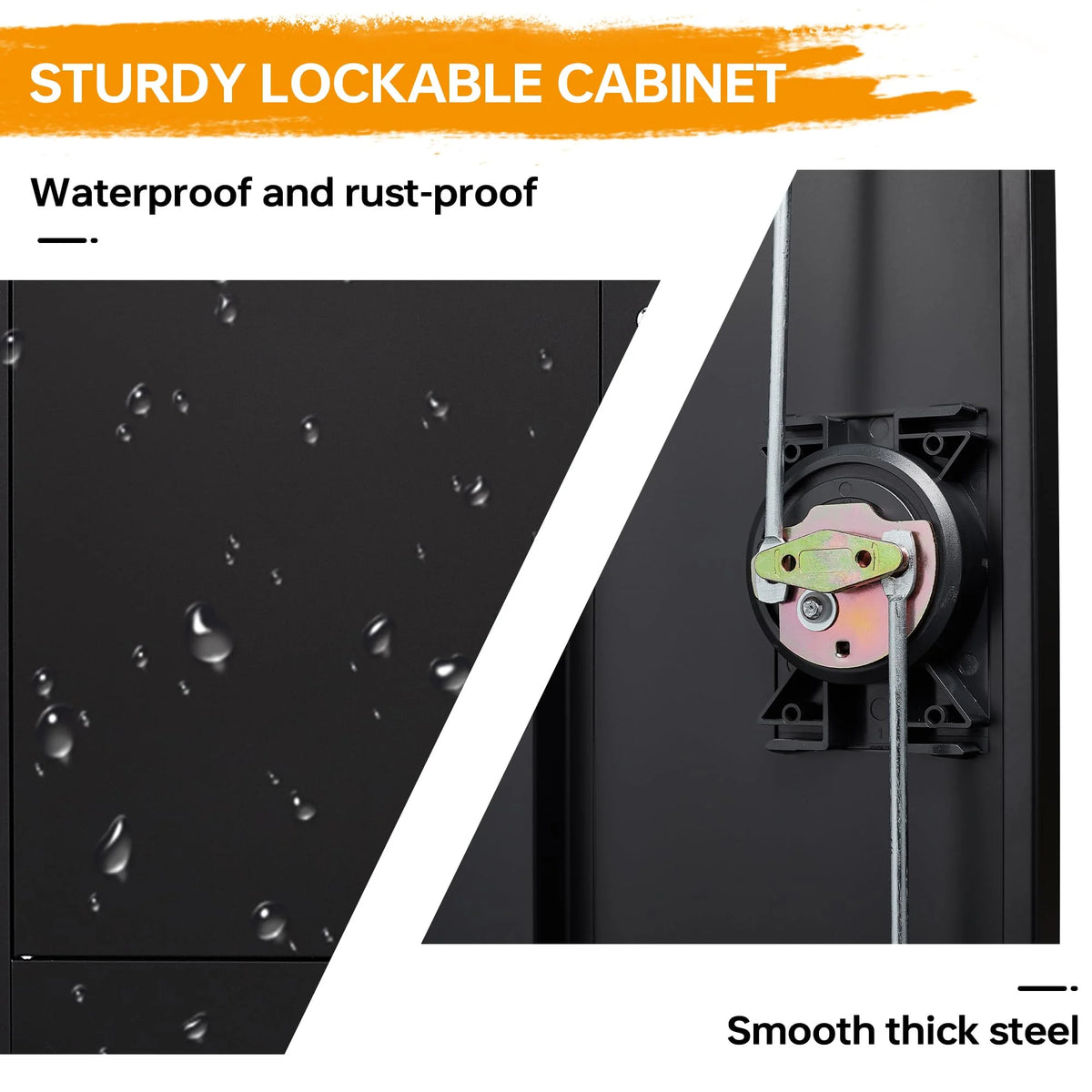 Metal Storage Cabinet with 2 Adjustable Shelves A650