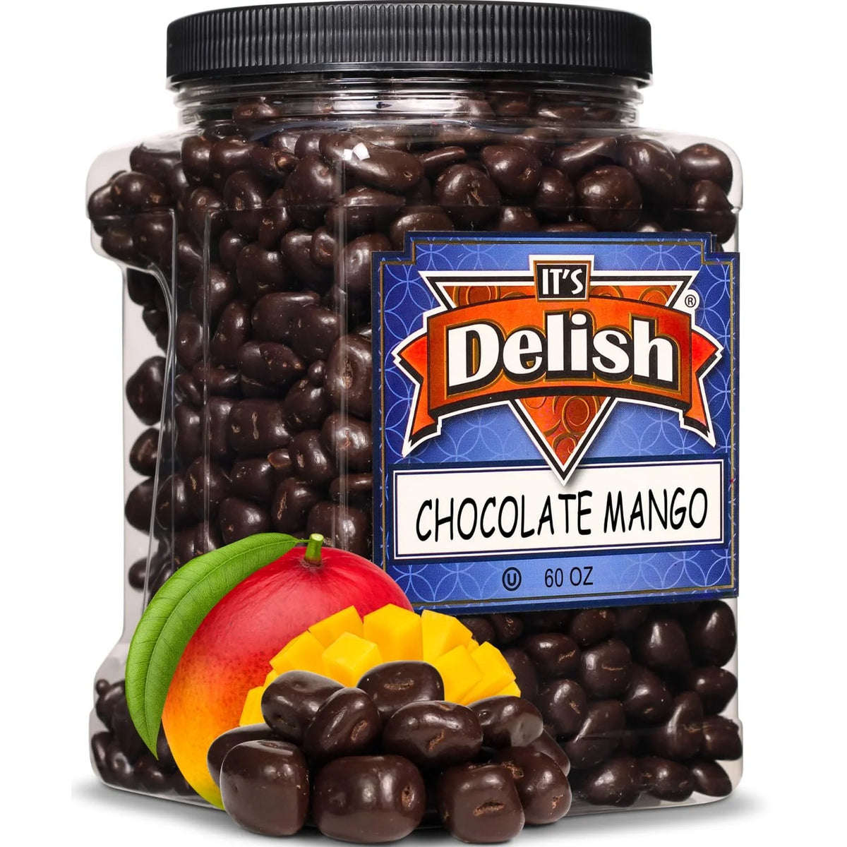 Dark Chocolate Covered Dried Mango 60 OZ Vegan Non-Dairy Kosher Q815028