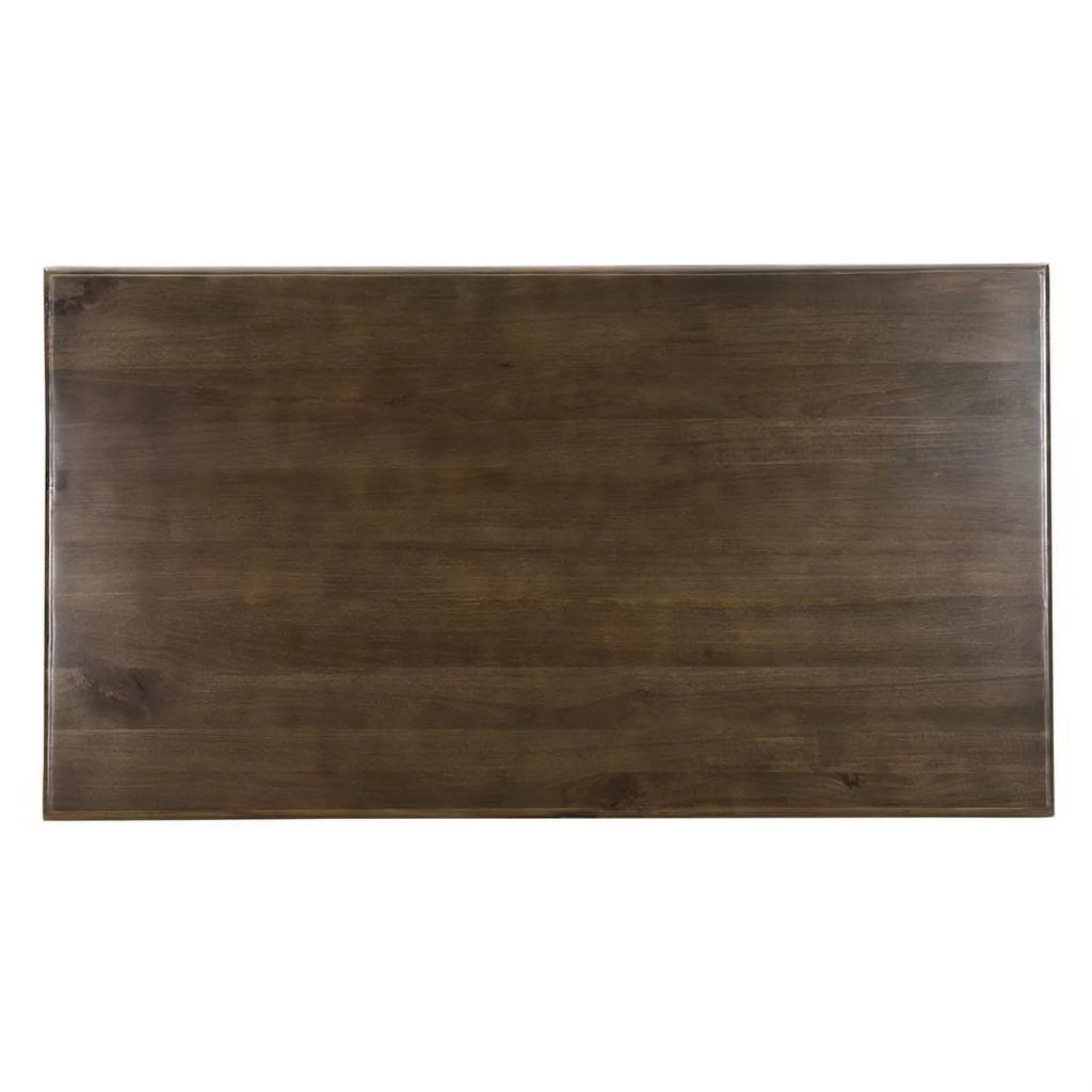 Solid Wood Double Pedestal Dining Table in Dark Brown Z5109