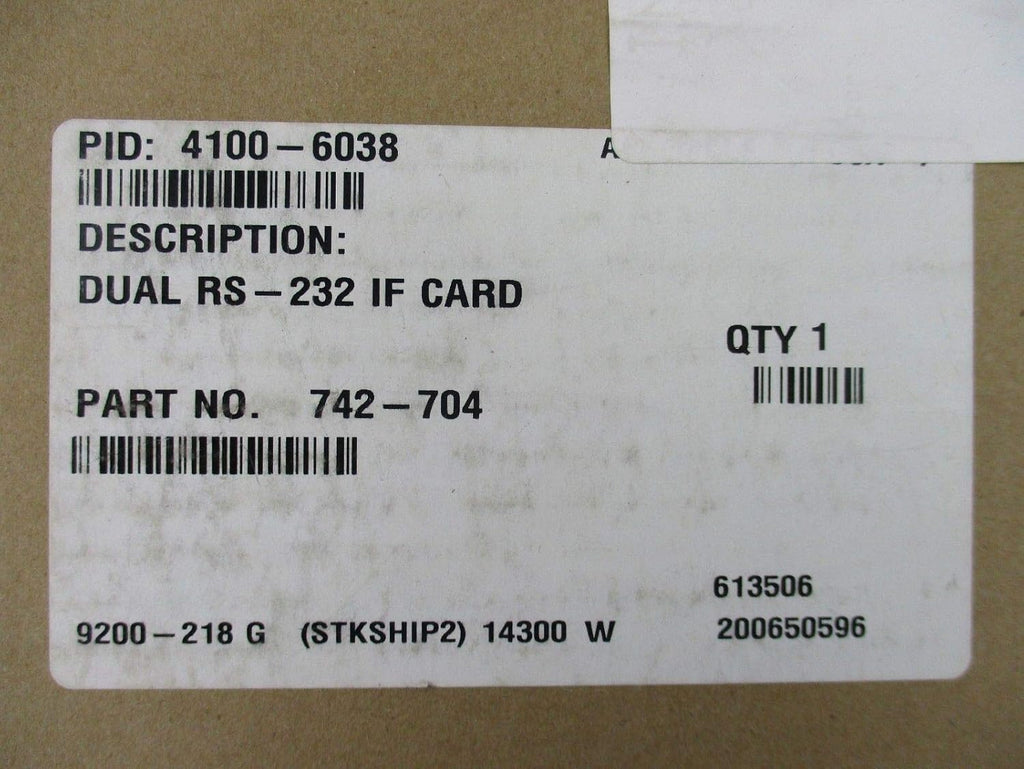 Dual Port RS-232 Interface Card E467916