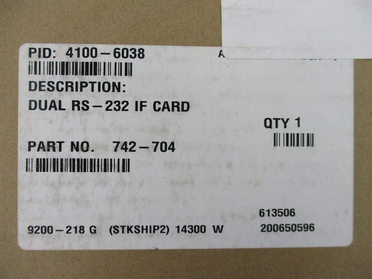 Dual Port RS-232 Interface Card E467916