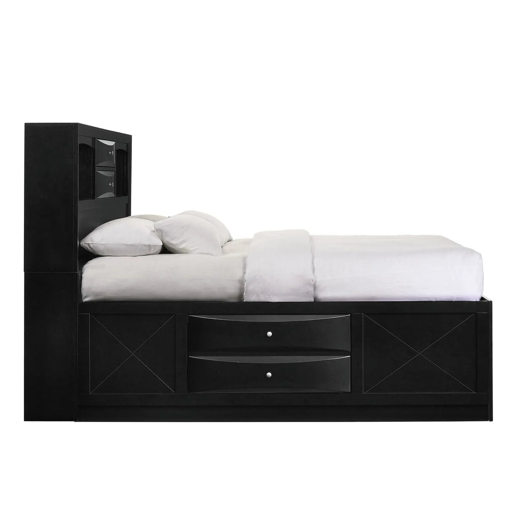 Black King Storage Bed J431374