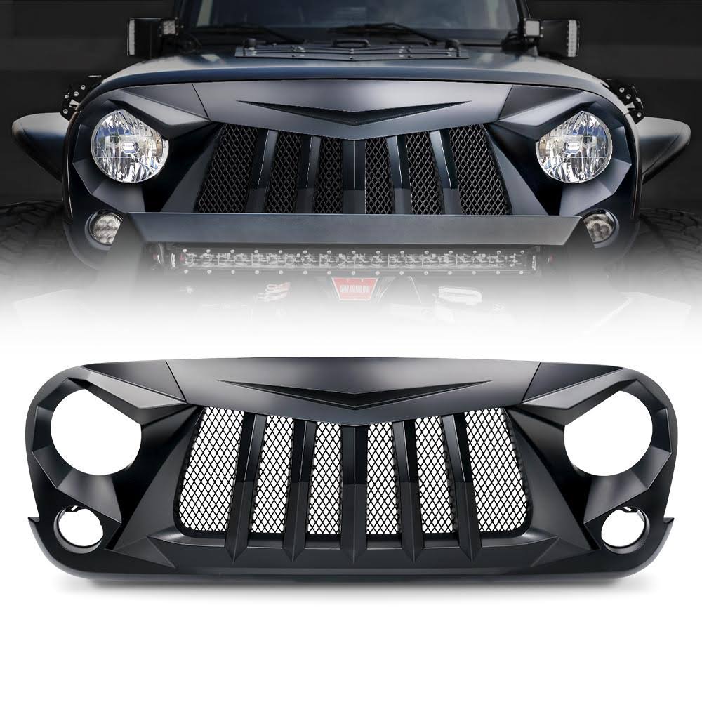 Black Front Grille for Jeep Wrangler JK JKU U95991
