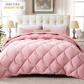 3 Pieces Reversible California King Pink Comforter Set G774