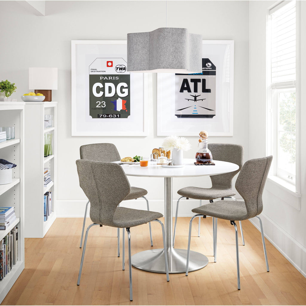 Modern Aria Round Table 27 Diameter in Grey B4666