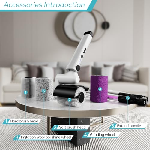 Cordless Electric Spin Scrubber with 4 Brush Heads D170