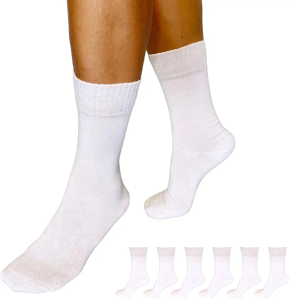 Cotton Diabetic Crew Socks 6 Pair G28664