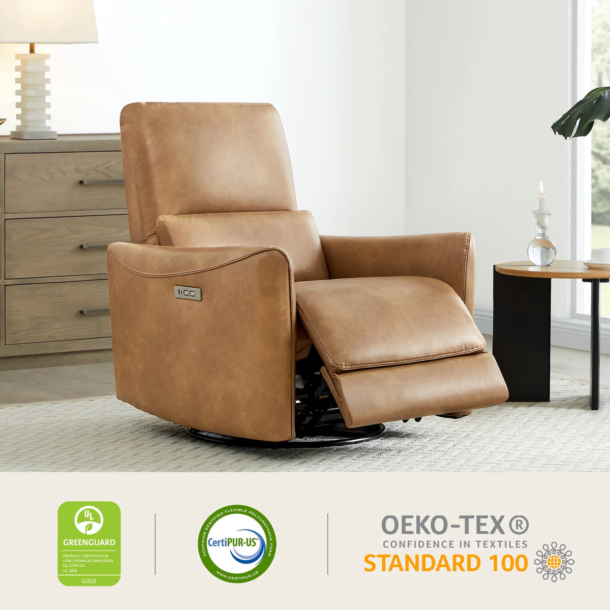 Power Recliner Swivel Glider Rocker Chair with USB U219