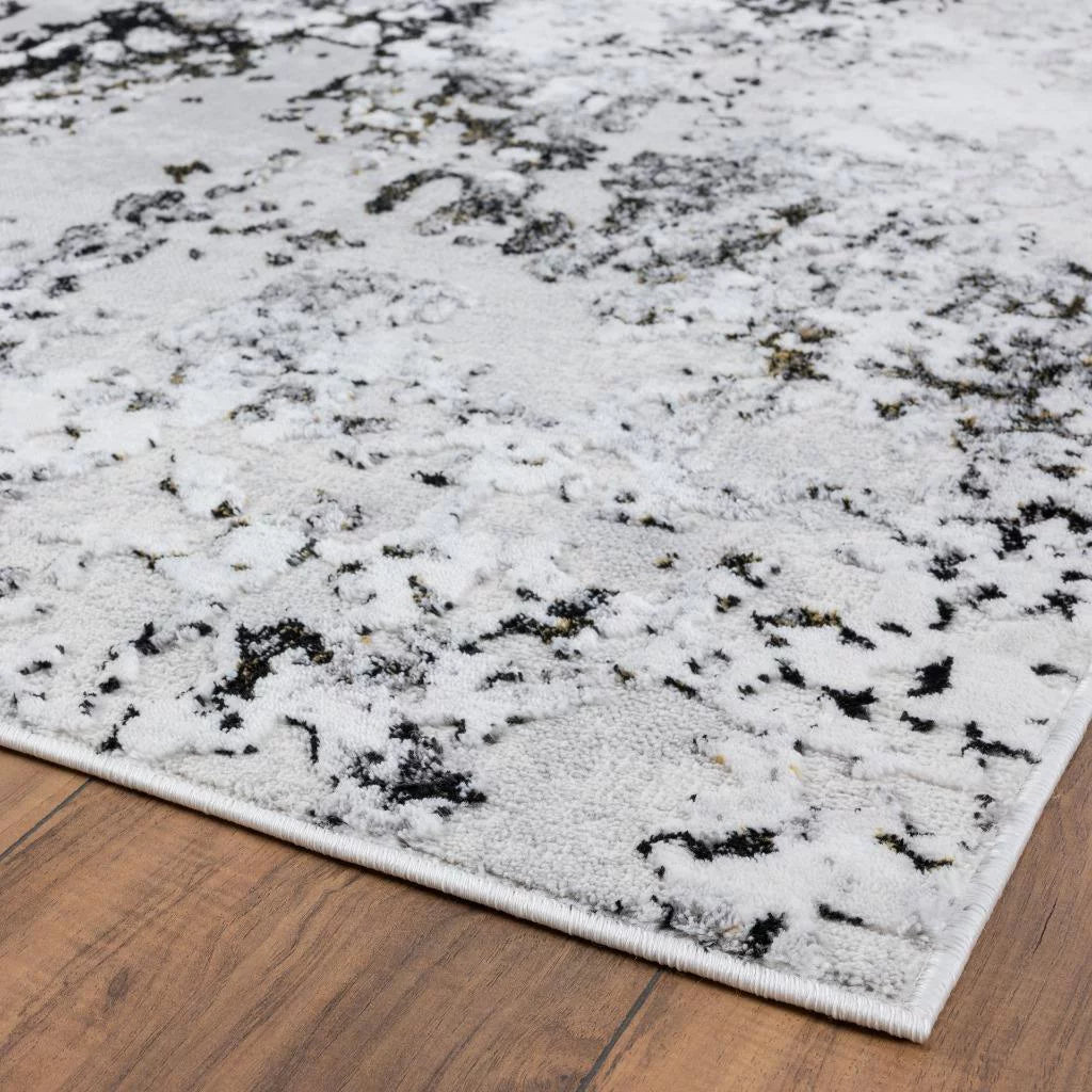 Modern Abstract Design Anthracite 2x3 Area Rug E70487