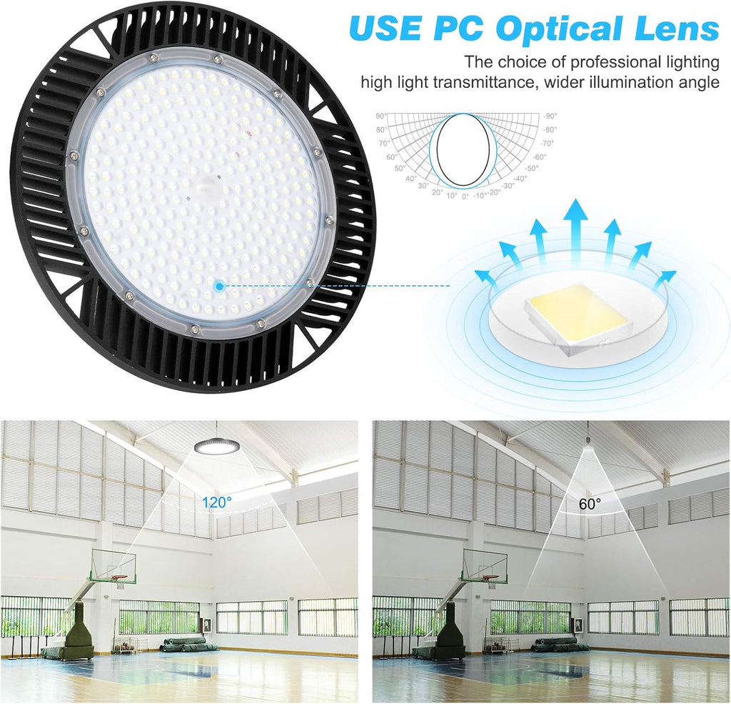 200W UFO LED High Bay Light Fixture, 28000LM, 5000K O695998