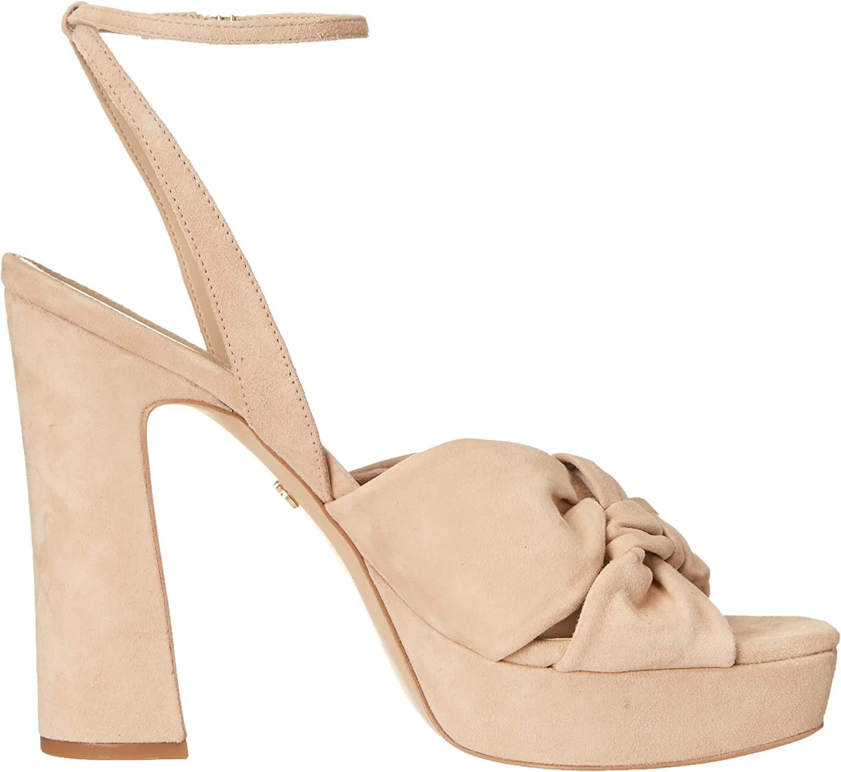 Cappuccino Block Heel Ankle Strap Squared Toe Heeled Sandals Y37831