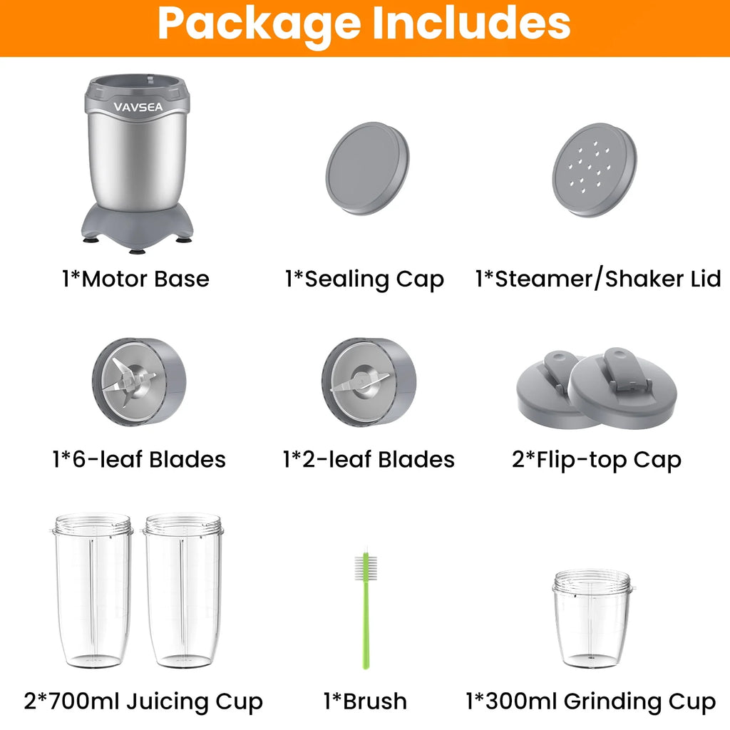 3-in-1 Smoothies Blender, 11 Pcs Countertop Blender, BPA Free X289