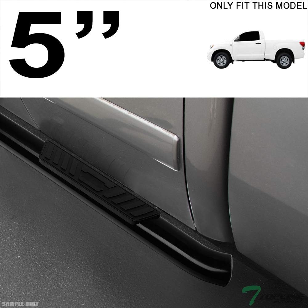 Oval Bent End Black Side Step Nerf Bars Running Boards A962580