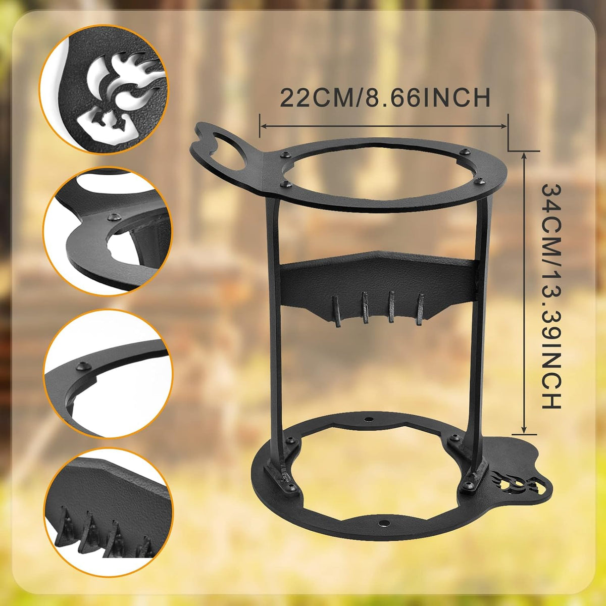 Manual Wood Splitter with High-Carbon Steel Stand X7108