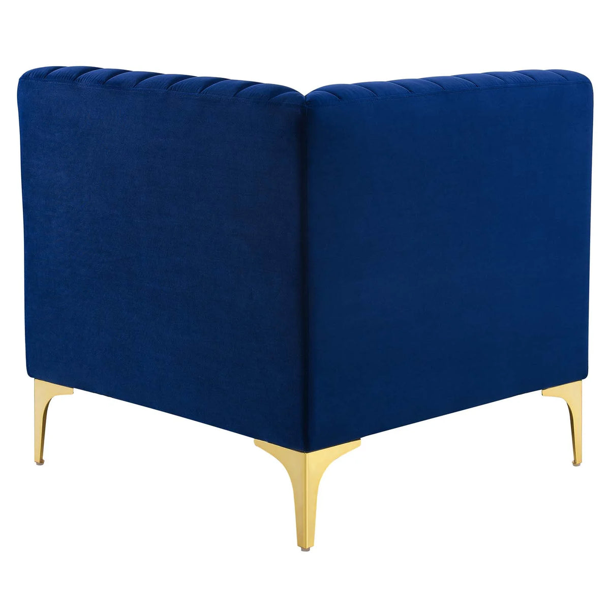 Blue Navy Velvet Tufted Loveseat Sofa V85620