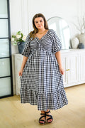 Gingham Midi Dress H391