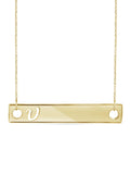 14K Gold Over Silver Bar Necklace W291676