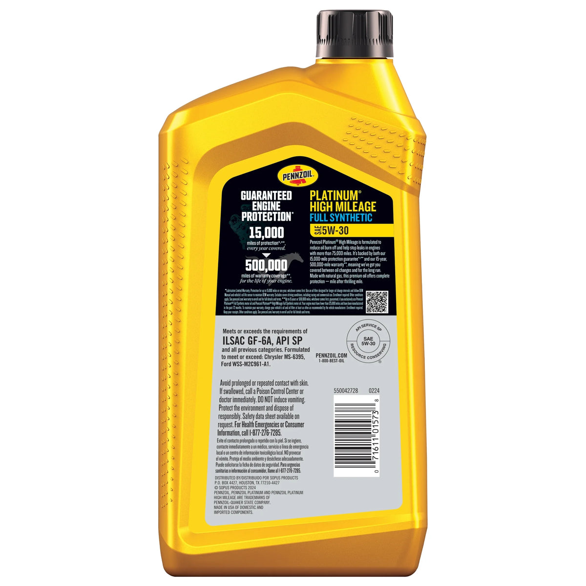 Full Synthetic 5W-30 Motor Oil, 1 Quart Y30295