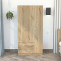 Beige 3 Door Manufactured Wood Armoire H2726