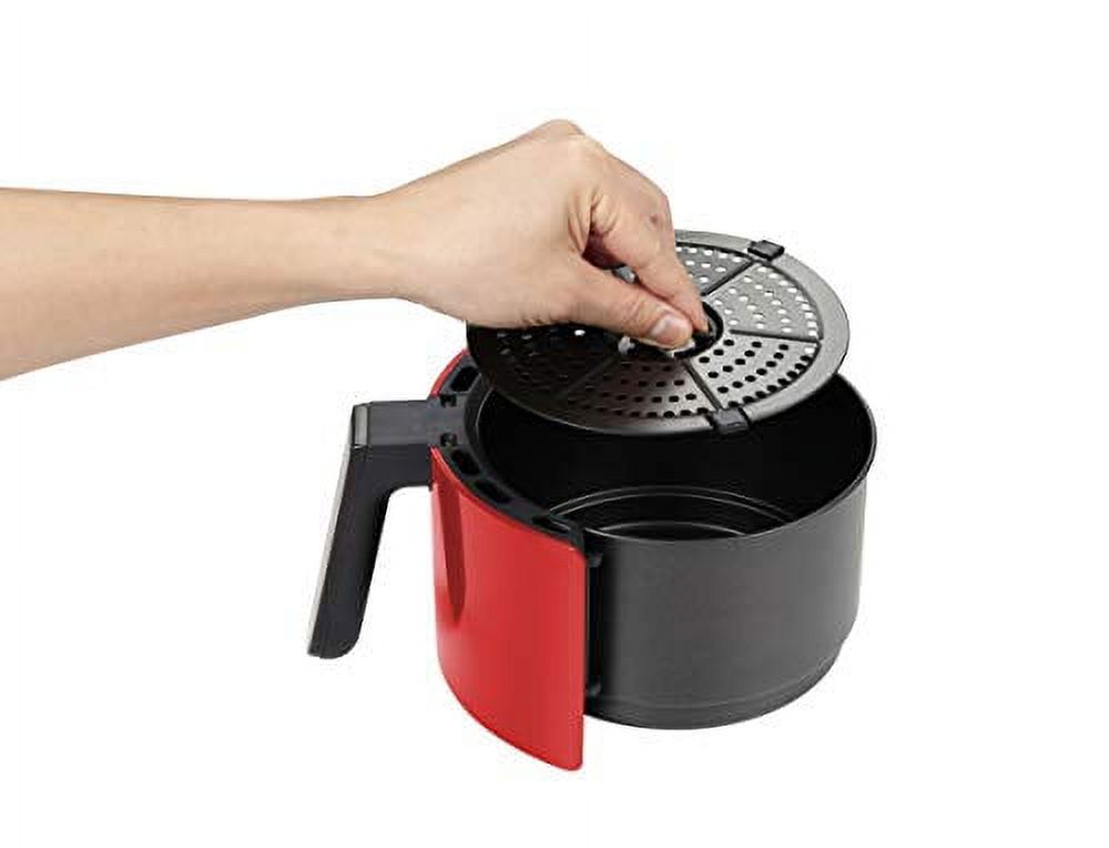 Red/Silver Electric Mini Air Fryer with Digital Touchscreen P672974