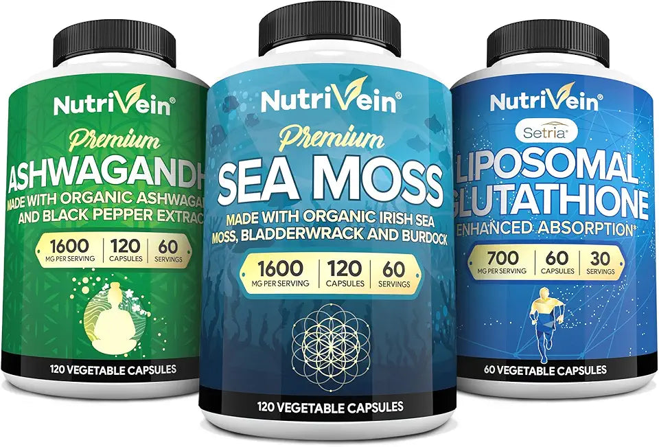 Irish Sea Moss Ashwagandha Liposomal Glutathione Capsules E12057