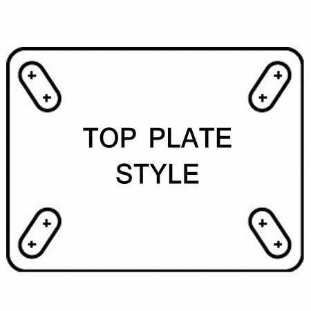Rigid V-Groove Track-Wheel Plate Caster F181362