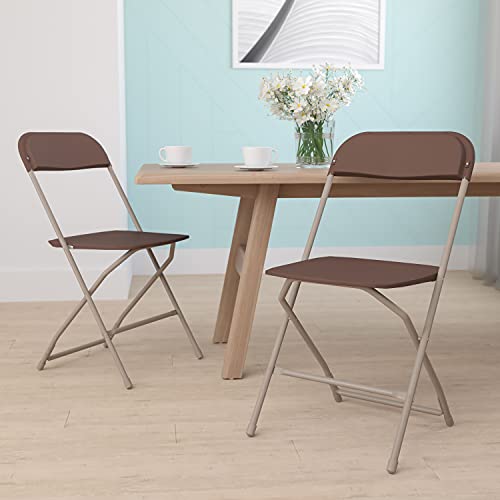 Set of 2 White Plastic Folding Chairs B2657