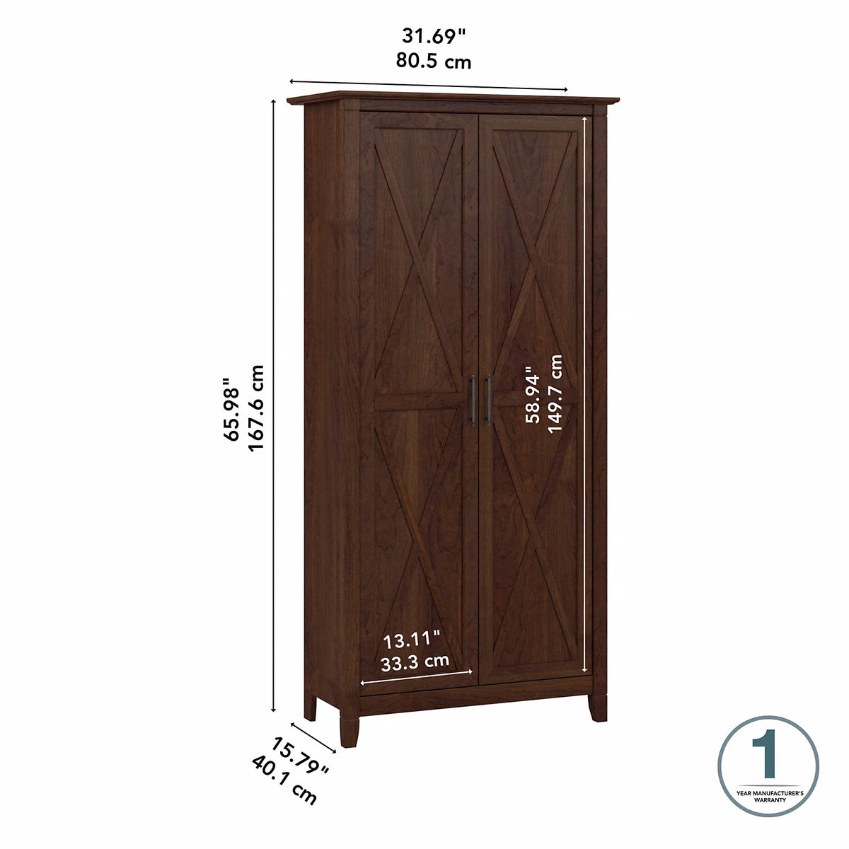 Tall Bathroom Storage Cabinet with Doors A787