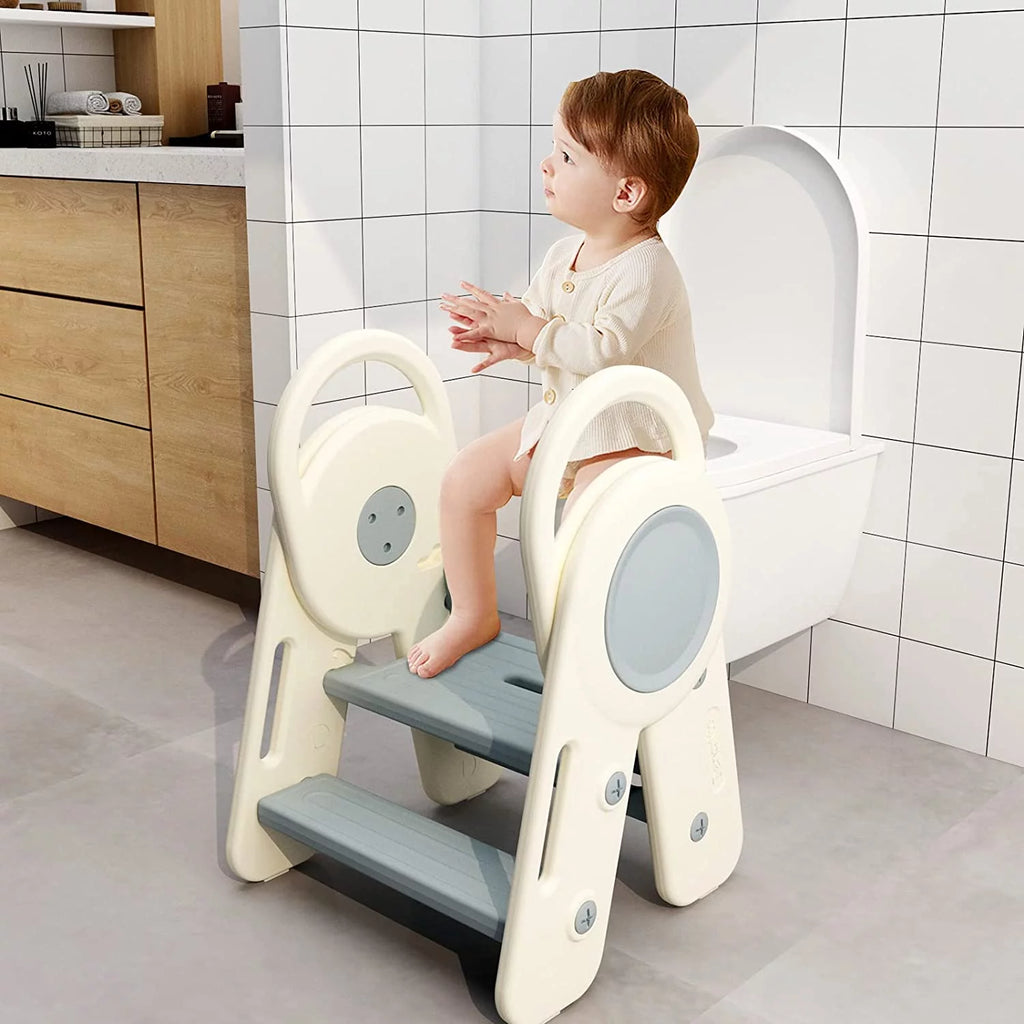 Foldable Toddler Step Stool Blue Z463
