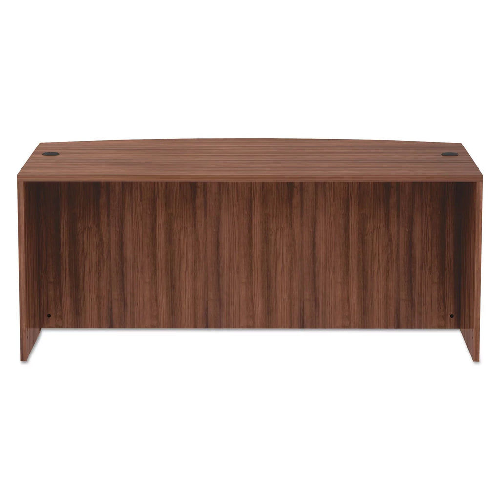 Modern Walnut Bow Front Desk Shell H1169