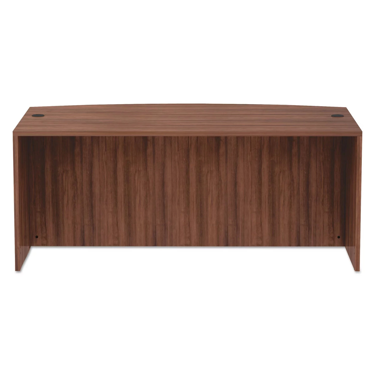 Modern Walnut Bow Front Desk Shell H1169