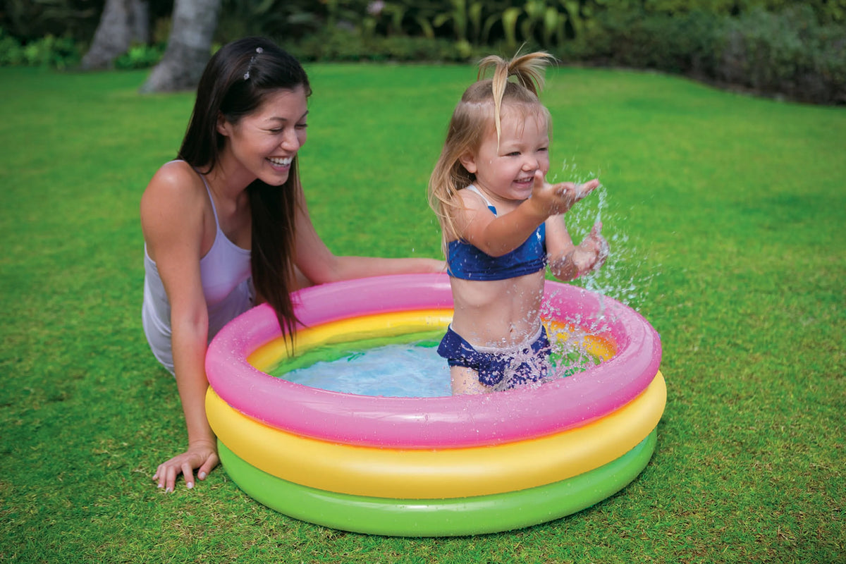 Sunset Glow Soft Inflatable Baby/Kids Swimming Pool (8 Pack) W674