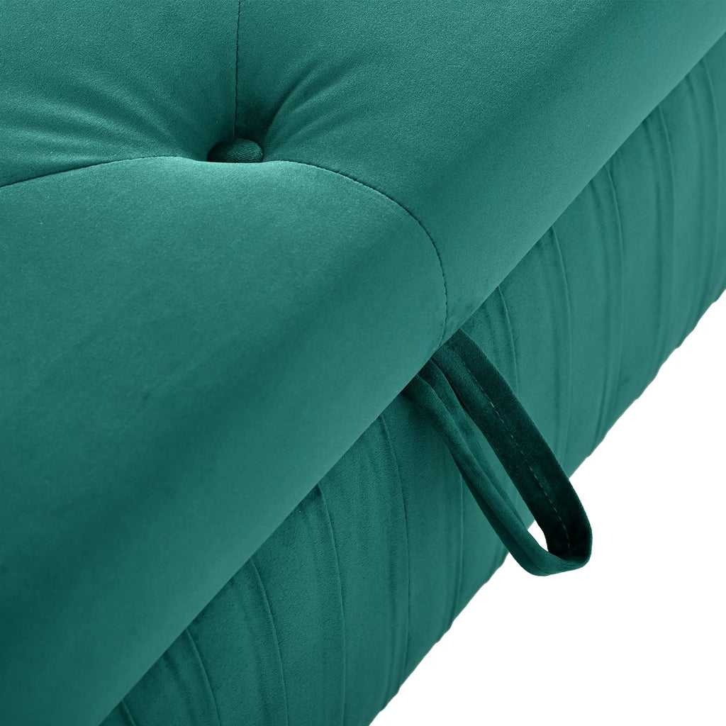 Green Storage Bench Ottoman K274692