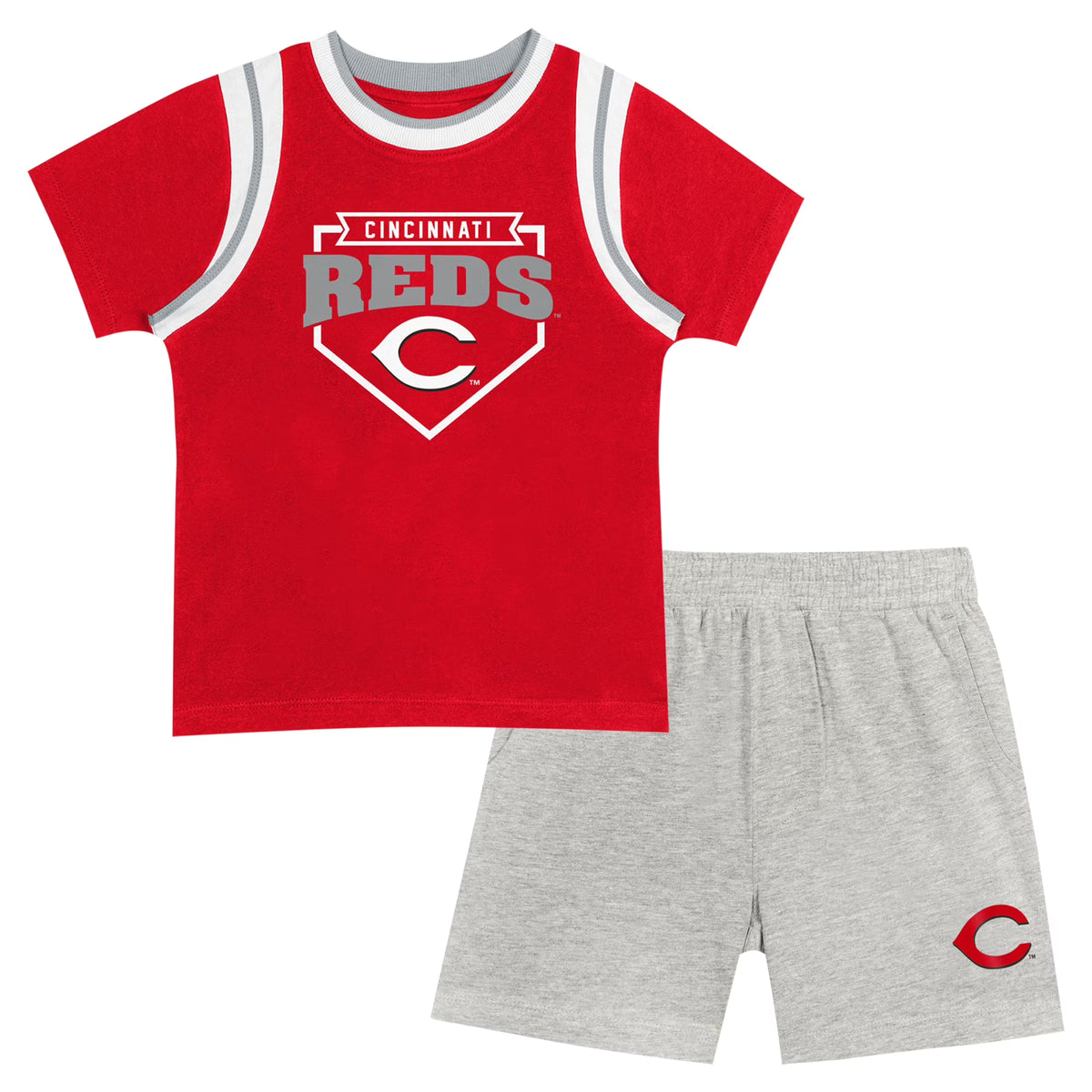 Red/Gray T-Shirt & Shorts Set L954794