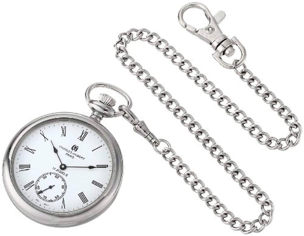 Stainless Steel Open Face Pocket Watch P7905
