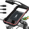 Motorcycle Phone Holder with 15W Wireless Charging and USB-C, 5000mAh Power Bank, ABS Plastic S448