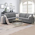 Gray Upholstered Sectional Sofa U3258