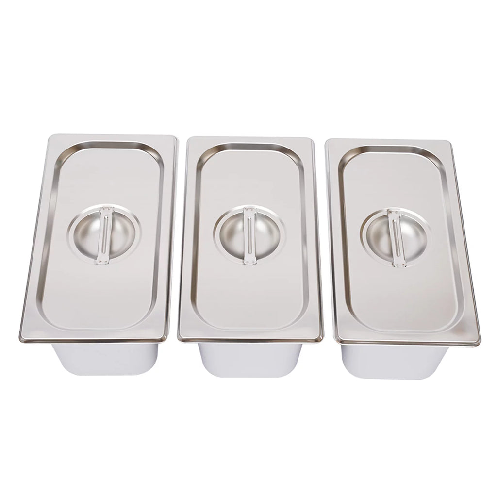 7L Stainless Steel 3 Pan Electric Food Warmer O483126