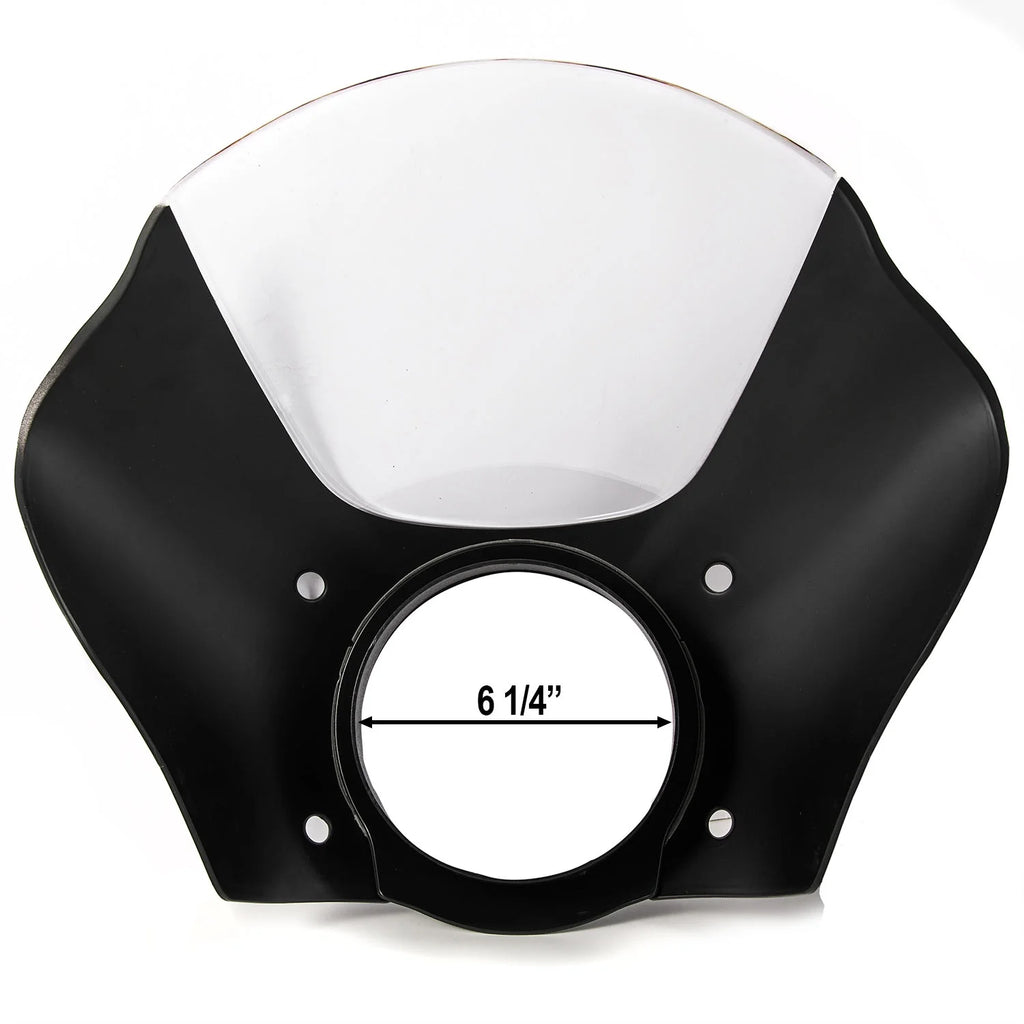 Black & Clear Quarter Fairing Windshield Kit with Fork Mounting Hardware C5576