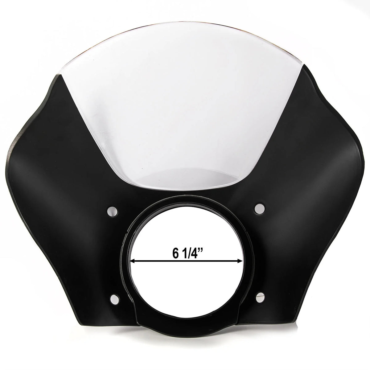 Black & Clear Quarter Fairing Windshield Kit with Fork Mounting Hardware C5576