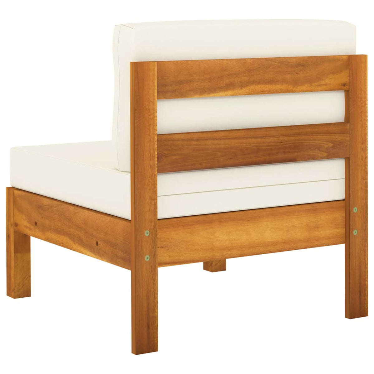 Solid Acacia Wood Sofa with White Cushions T517
