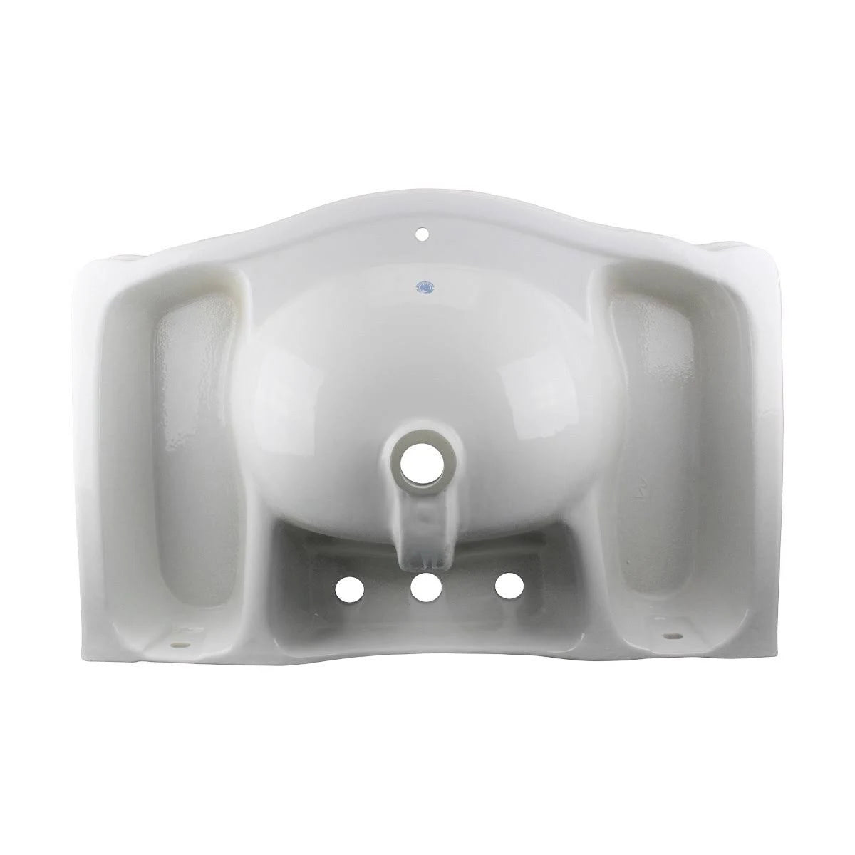 White China Pedestal Sink with Overflow F30439