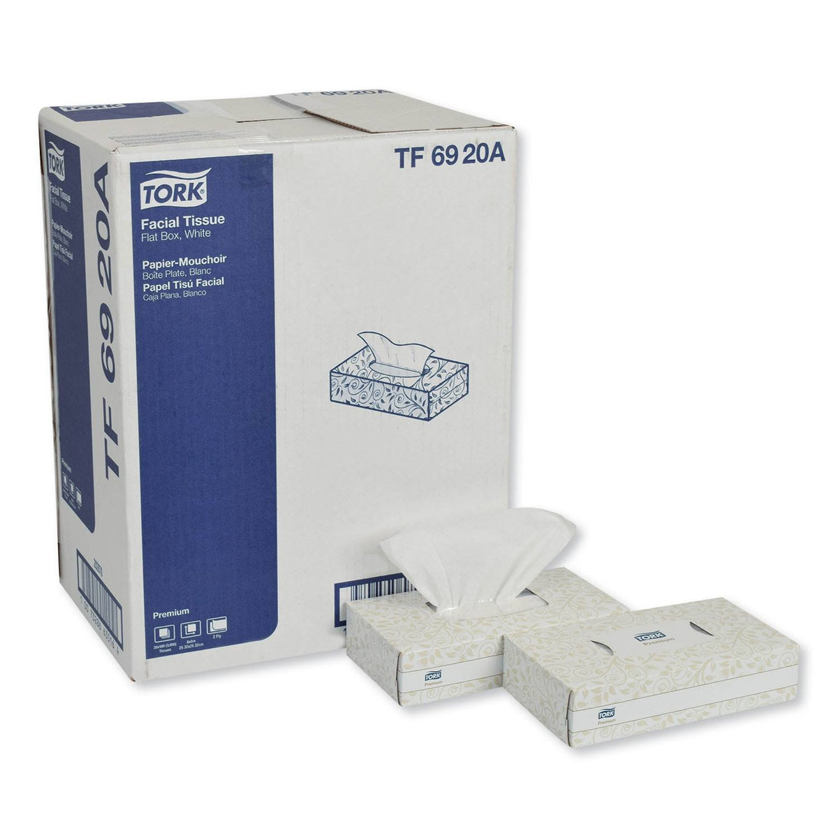2-Ply White Facial Tissue, 100 Sheets/Box, 30 Boxes/Carton L196